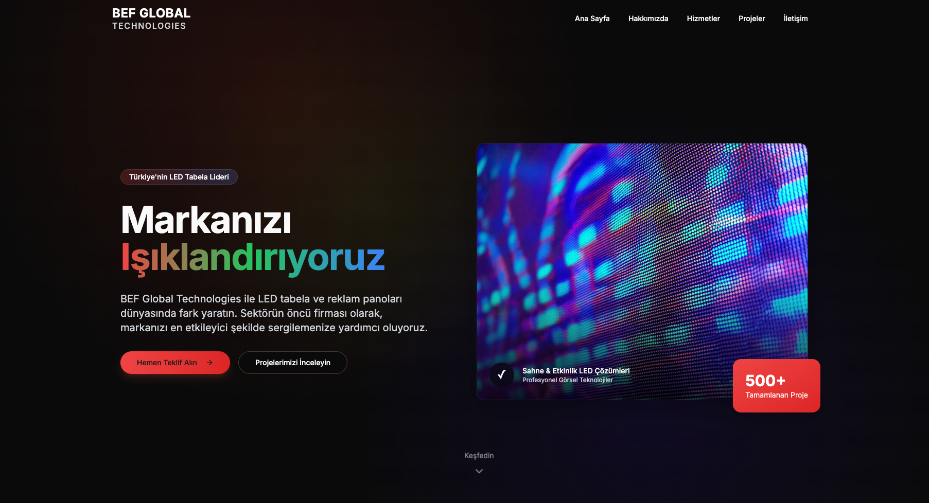 BEF Global Technologies - UI & UX / Web Tasarımı sektöründe Vodesoft Yazılım Projesi
