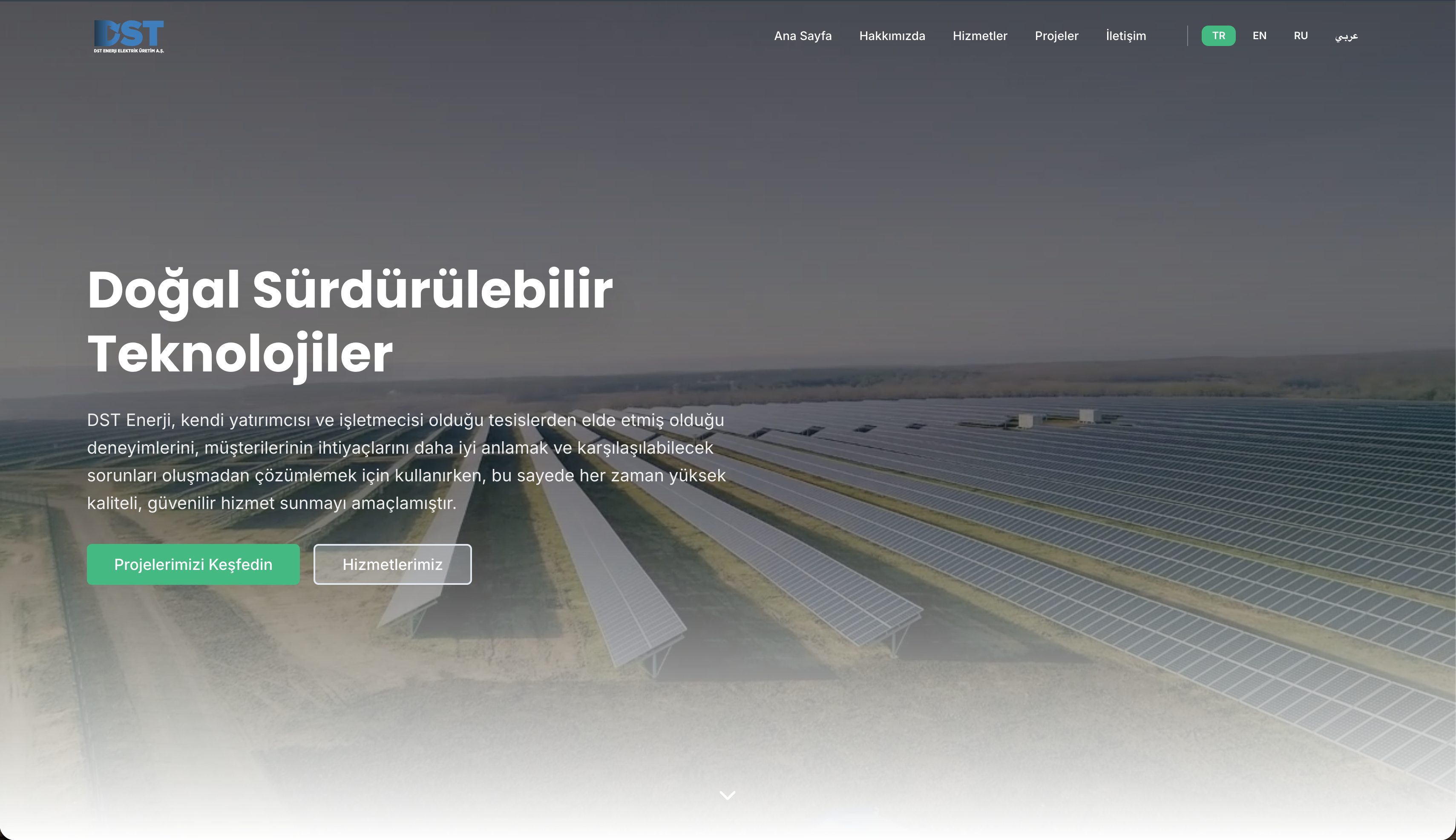 Dst Energy - Web Geliştirme sektöründe Vodesoft Yazılım Projesi