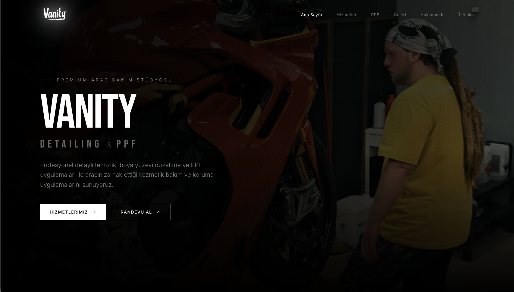Vanity Detailing - Web Geliştirme sektöründe Vodesoft Yazılım Projesi
