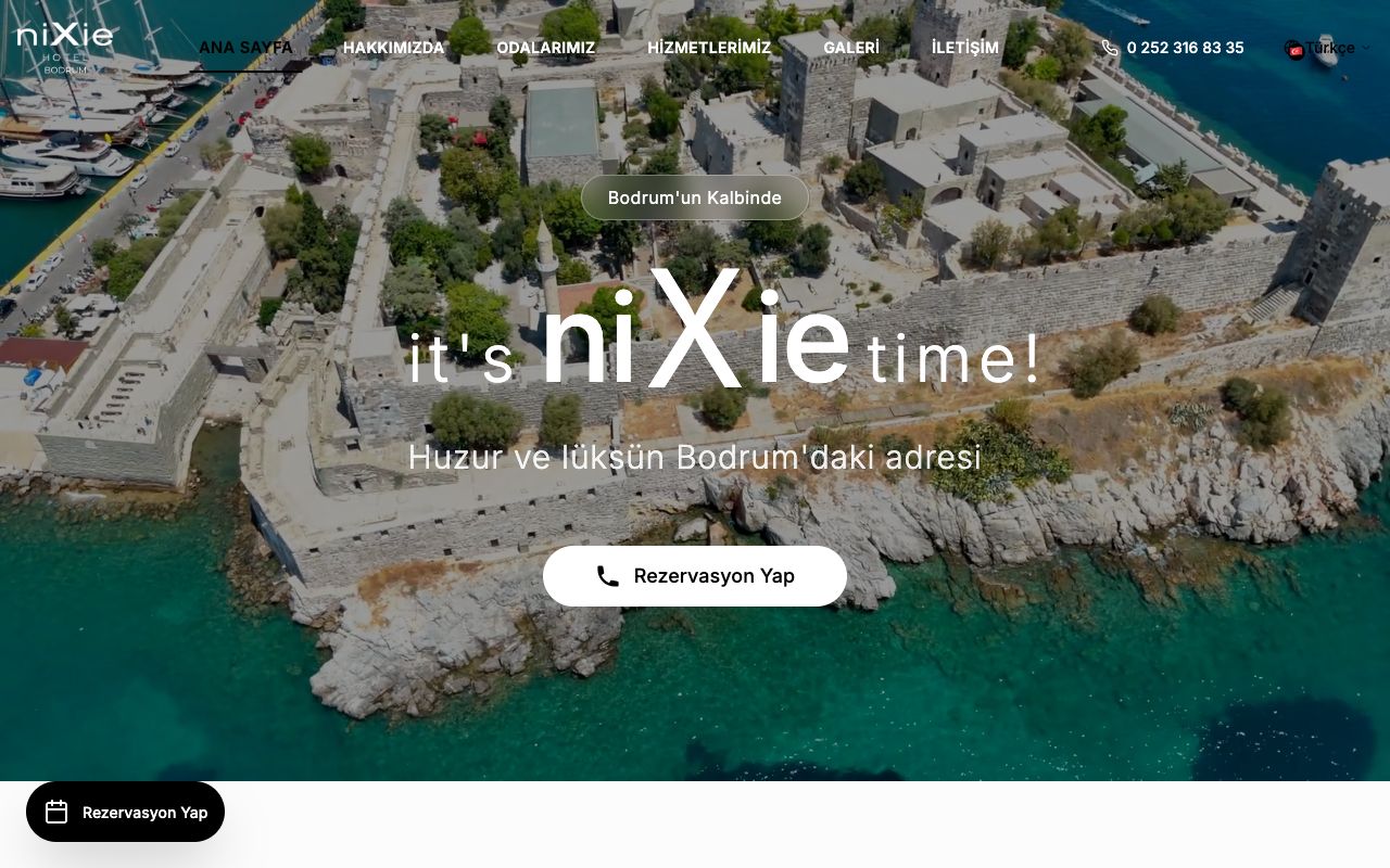 Nixie Hotel - UI & UX / Web Tasarımı sektöründe Vodesoft Yazılım Projesi