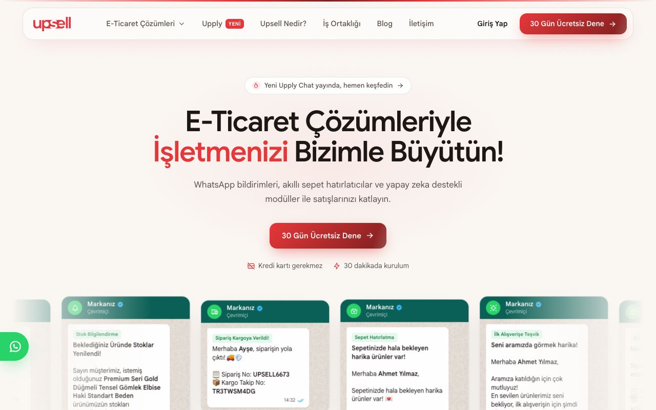 Upsell - Web Geliştirme sektöründe Vodesoft Yazılım Projesi