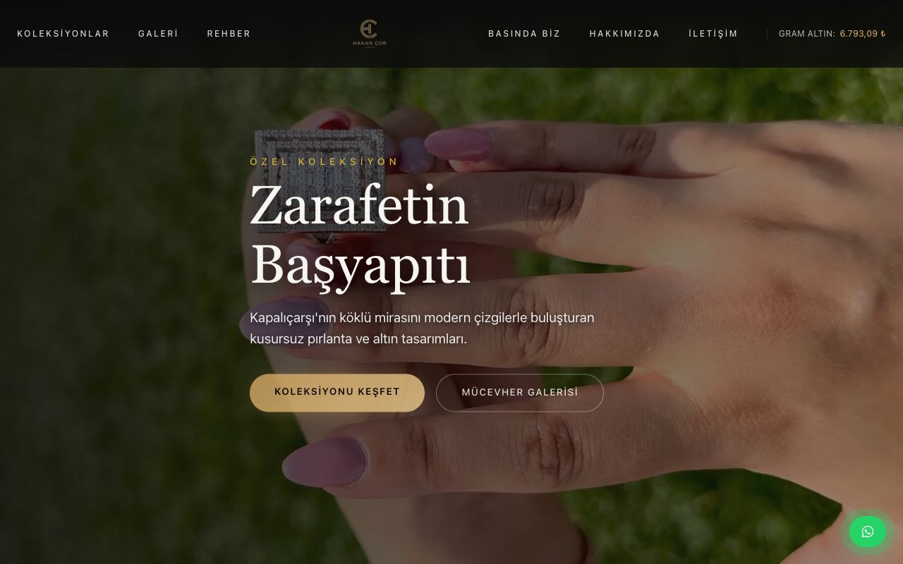 Hakan Çor Jewelry - E-Ticaret sektöründe Vodesoft Yazılım Projesi