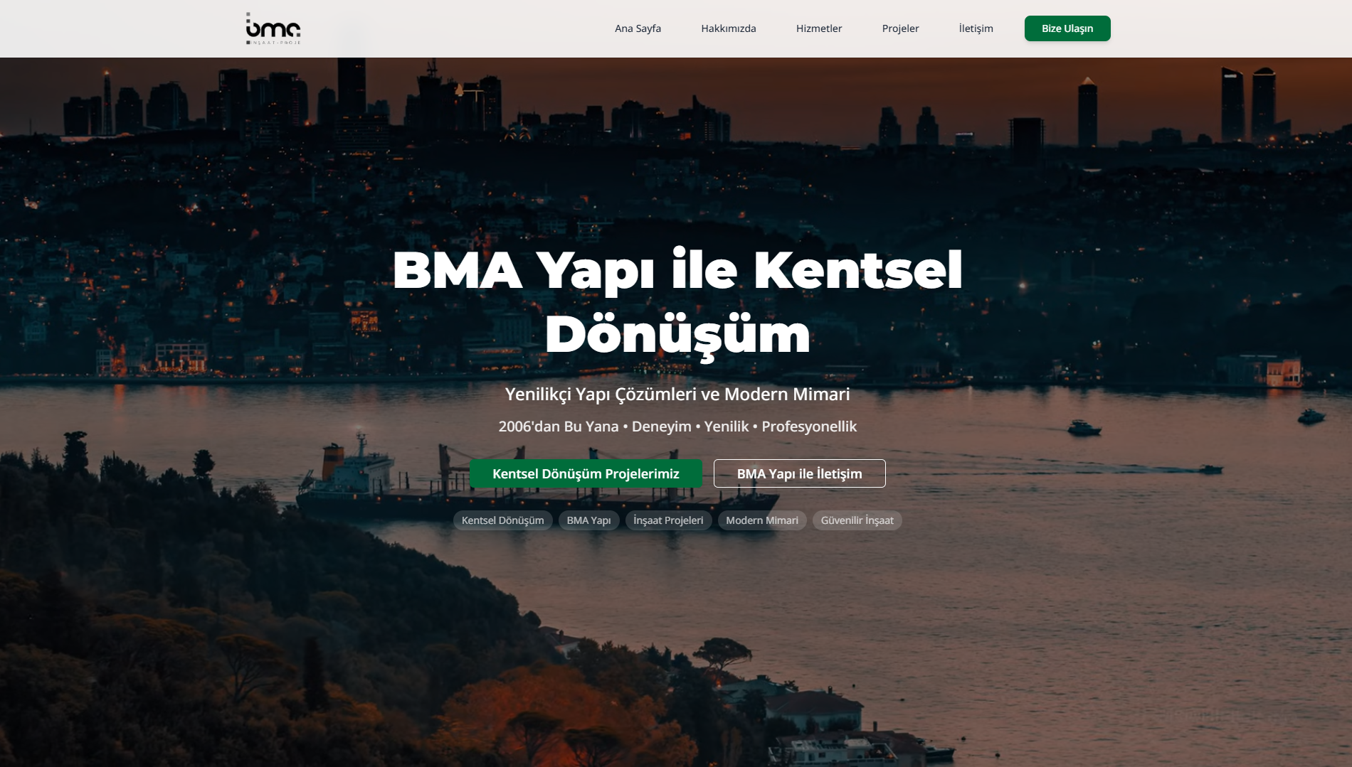 BMA Yapı - Web Geliştirme sektöründe Vodesoft Yazılım Projesi